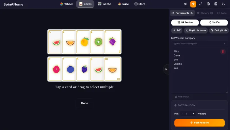 Mystery Cards Mode: How SpinAName's Card-Flip Picker Works