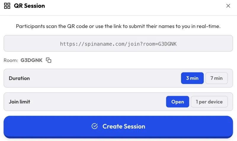 How to Collect Names Live with QR Code on SpinAName