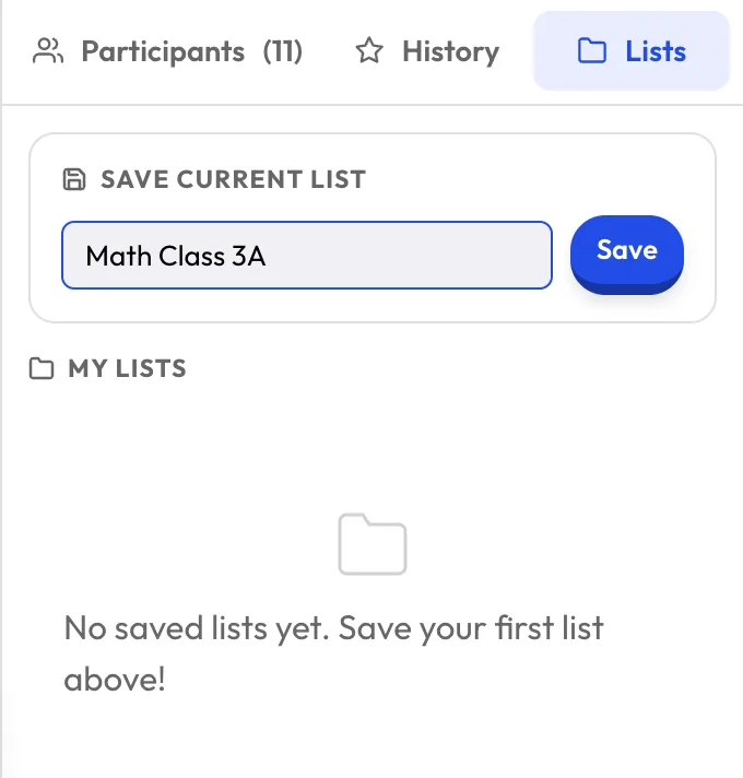 Save Custom Name Lists in Your Browser (No Signup Required)